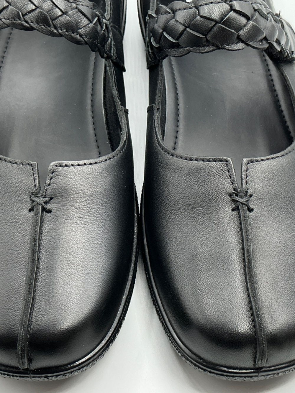 Hotter SHAKE Mary Jane Flats Women Size 11 Wide Black Leather England Shoes Goth - Picture 11 of 15